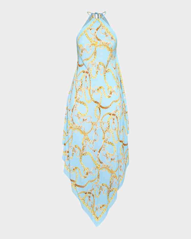 Elise Chain Halter Midi Dress